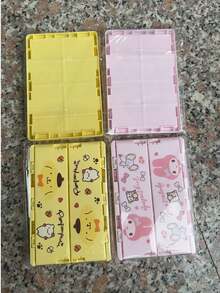 SANRIO Series Hello Kitty, My Melody, Kuromi, Cinnamoroll, Pom Pom Purin, Pochacc Series Foldable Desktop Storage Box, Multiple Styles Available, Portable, Leak-Proof, Also Suitable For Desktop Decoration, Foldable Desktop Display Stand, Suitable For Office, Camping - Multicolor - View 5