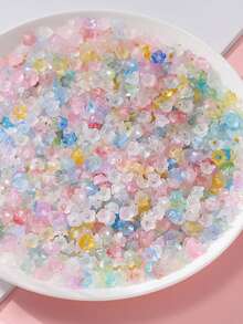 50顆 5.5*6mm 壓克力漸層金灑花百合之谷花珠 散珠 DIY 手作珠寶配件 手工花托 耳環項鍊材料 - 灑金鈴蘭花 - 查看 5