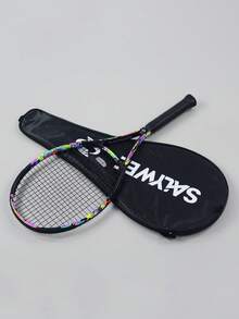 SALYWEE Professional Balanced Tennis Racquet, 105 Sq.In. Oversize Head, Lightweight Carbon Fiber One-Piece Molding, 16x19 String Pattern For Power & Spin, Ideal For Training, Adults, Men & Women, Beginner Sports Equipment - Multicolor - View 15