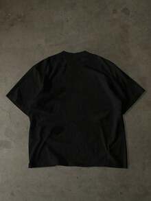 1 pièce T-shirt décontracté en coton Karma Regelt Das Schon, haut à manches courtes pour les sports de plein air et le fitness - Noir - Voir 5