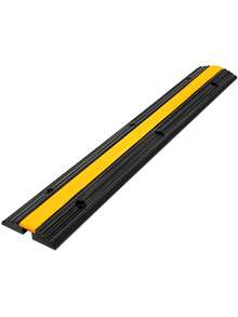 4 Pack Of 1-Channel Rubber Protector Ramps Heavy Duty 22046Lbs Load Capacity Wire Cord Cover Ramp Speed Bump Driveway Hose Ramp Protective Cover - Default - View 10