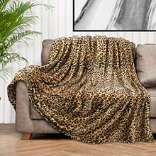 150cm x 200cm, Cheetah - PAVILIA Cheetah Fleece Throw Blanket Cheetah Leopard Animal Print Flannel Blanket for Bed Soft Velvet Lightweight Microfiber Blanket for Bed Couch Sofa 150cm x 200cm - Marrn - Ver 4