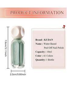 KUDAN Kuteks Kuku Warna Burgundy Klasik yang Dapat Dikupas, Formula Berbasis Air, Cepat Kering, Sempurna untuk Idul Fitri, Pernikahan, dan Idul Adha - Burgundy - View 10