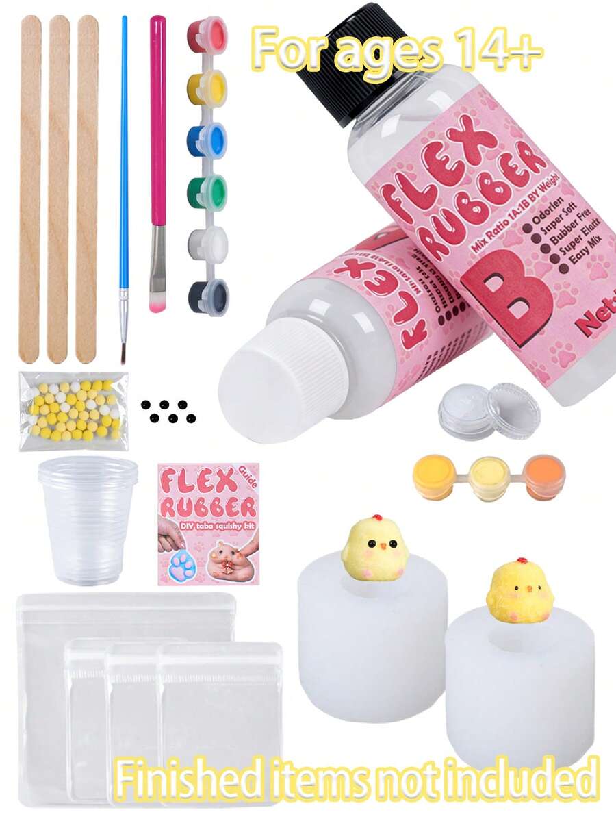Kit DIY para hacer Taba Squishy, kit de gran capacidad con rebote lento, manualidades para entusiastas, adecuado para mayores de 14 años