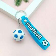 6pcs Football Keychains, Non-Squeezable, Hard Texture, Football Keychain Set, Not A Toy, Bulk Keychains, Gift Bag Fillers, Inspirational Football Key Rings, Football Keychain Gifts, Suitable For Sports Carnival Rewards, Random Colors - Multicolor - View 10