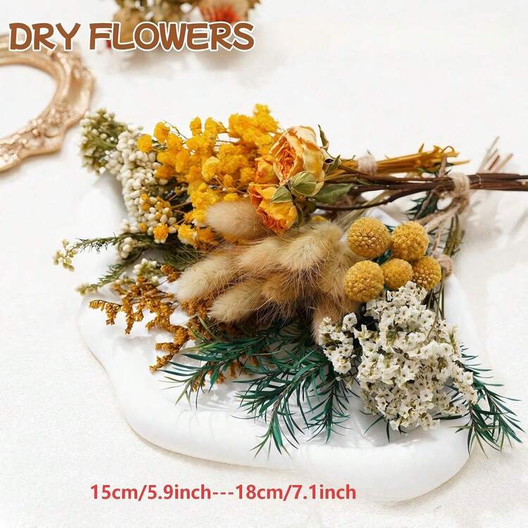人造花 DIY 套組 10~12 英吋，精選仿真薰衣草/尤加利/小麥，適合居家辦公室婚禮裝飾，低維護波希米亞鄉村風家居裝飾，婚禮中心花藝布置 - Mix-13 - 查看 5