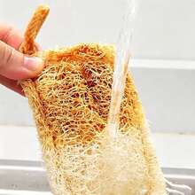 5PCS Pure Natural Loofah Dish Cloth, Loofah Pot Brush, Grease-Resistant Cleaning Cloth, Dishwashing Tool, Dried Loofah Pulp - A - View 4