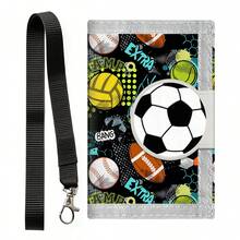 1pc Multifunctional Portable Snap-Button Tri-Fold Wallet, Halter Wallet With Detachable Lanyard, Card Holder With Zipper Coin Pocket, Multiple Card Slots And ID Window, Everyday Portable Wallet - Multicolor - View 18
