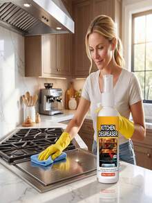 Kitchen Grease Cleaner, Powerful Cleaning, Oven Cleaner, Oven Cleaning Spray, Suitable For Daily Home Kitchen Degreasing And Stain Removal (Randomly Sent New And Old Models) - Liquid - View 6
