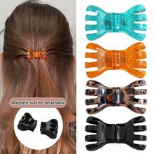 1pc New Fashion Creative Detachable Magnetic Bow Hair Clip, Detachable Alligator Hair Clip, Half-Up Back Hair Clip, Blogger Style Formal Hairstyle, Suitable For Dating, Party, Performance, Beach Vacation - Basic Model - View 2