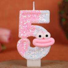 Pink Cartoon Sausage Lips Number Birthday Candles Cake Decoration Festival Anniversary Celebration Handmade Candles 0-9 DIY - Pink Sausage Lips - View 11
