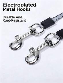 Correa retráctil automática para mascotas – Cinta de nailon de 3m/5m, botón de bloqueo rápido, para perros & gatos - Negro - Ver 7