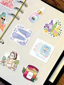 SCXXBSW 60pcs These Beautician-Themed Stickers Are Ideal For Stationery, Desk Essentials, Planners, Notebooks, Laptop Accessories, Calendars And Other Irregularly Shaped Items. They Are Perfect As Rewards, Festive Gifts And For Travel Enthusiasts. - Sticker - View 8