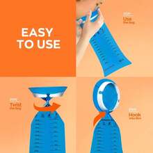 Hion 26/27pcs Large Capacity Leak-Proof Vomit Bags 1000ml – Motion Sickness, Morning Sickness, Long Travel Essential, Portable And Durable, Suitable For Adults And Children - 1000ml - View 5