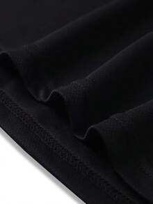 T-shirt imprimé pour hommes - Motifs gothiques "Paix Éternelle" et "Beauté des Roses", classique haut d'été noir à manches courtes, respirant et confortable. - [Noir] - Voir 4