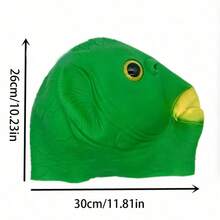 1pc Green Fish Head Mask Black Gorilla Animal Head Cover Prank Funny Prop Party COS Carnival - A - View 2