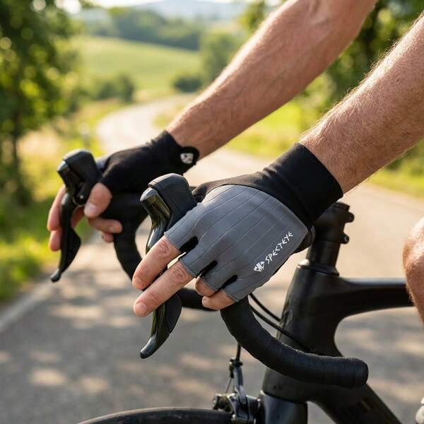 Spring/Summer Sports Outdoor Half-Finger Cycling Gloves, Unisex Open-Finger Anti-Slip Breathable Comfortable Shock-Absorbing Casual Riding/Commuting Split-Finger Gloves