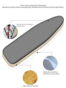 Drawstring Ironing Board Cover, Heat-Resistant 3-Layer Composite Cotton Fabric Cover, Non-Fading Ironing Board Cover For Home Use - (Three-layer Composite High-temperature Resistant Fabric) In Full Bloom - View 4