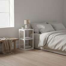 KIWI MOBLEKIT | Wooden Shelves For Storage And Decoration, Cube Or Rectangular Models With Door Or Drawer Options, Modern Auxiliary Furniture For Living Room, Bedroom Or Office - 雙層書架 30x30x60 公分 白色 - 查看 7
