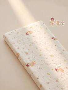 1pc Cute Cartoon Pattern Soft Comfortable Breathable Gauze Baby Bed Sheet - Red Hat Girl - View 6