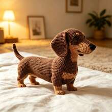 1pc Lazy Dachshund & Beagle Crochet Kit (Semi-Finished, Simple Hand Crochet Required)! Beginner DIY Crochet Set With Step-By-Step Guide And English Instructions, Cute Desktop Home Decor, Perfect As Holiday And Birthday Gift For Family And Friends - DIY Crochet Kit - View 7