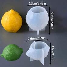 3D Lemon Silicone Candle Mold | Realistic Fruit Design For Wax/Soap/Resin Crafts For Aromatherapy Candles, DIY Home Decor & Handmade Art Tools - White - View 14