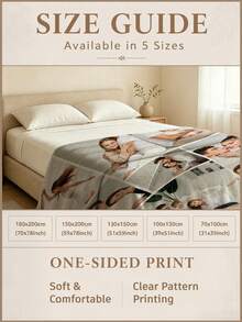 1 pieza Manta personalizada con foto, Manta personalizada con foto adecuada para cama/sofá/interior/exterior, Regalo de Navidad personalizado, Regalo para amigos, Regalo familiar, Regalo de cumpleaños, Regalo de boda, Regalo para amigos, Regalo para ella, Regalo para novia, Regalo para padres - Estilo 4 - Ver 7