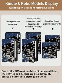 Kingsung 星空拼貼圖案平板保護殼，適用於 iPad 9.7/10.2/10.5/10.9/12.9/Pro 11 (第10代)，相容於 Galaxy Tab S6 Lite 10.4 吋版本，相容於 Kindle Paperwhite 第12代 2024，配備柔軟防摔保護，智慧垂直/自動喚醒/睡眠功能 - 彩色 - 查看 11