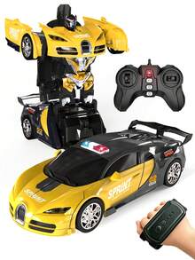 1件裝變形機器人車 2合1電動賽車玩具 360°旋轉漂移 警察電動遙控變形車玩具 男孩用 高速遙控車機器人 附燈光 軟抓地輪胎 ABS創意結構 一鍵自動演示 車輛與機器人模式切換 適合6-13歲兒童生日禮物 - 彩色 - 查看 14