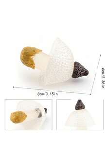 5pcs Funny Prank Realistic Mushroom Models, Shiitake, White Amanita, True Mushroom, Matsutake, Double Oyster, Toxic Rope Mushroom, Educational Cognition, Photography Props, Random Shipment - Multicolor - View 7