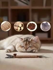 5 Peças Brinquedos de Mastigar para Gatos Feitos à Mão, Feitos de Material Durável, Perfeitos para a Saúde Dental e Hora de Brincar do Gato. Estes Brinquedos Incluem Bastões de Mastigar e Bastões de Chute, Sem Necessidade de Baterias. - Multicolorido - Visão 5