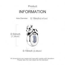 1pc S925 Sterling Silver Cute Pet Animal Spacer Bead, Cat Puppy Elephant Sloth 3D Lying Pose, With Adorable Engraving And Enamel Details, Comes With Exquisite Gift Box, Anti-Slip Positioning Design, Compatible With Basic Bracelets, Suitable For Handmade DIY Jewelry Making And Gifting - Multicolor - View 8