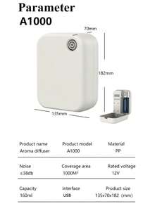 1pc Aromatherapy Essential Oil Diffuser, Smart Timer Fragrance Machine, USB Powered Smart Aromatherapy Machine/Fragrance Machine With Timer Start/Stop, Wall-Mounted Aromatherapy Diffuser, Home/Commercial Dual Use - Multicolor - View 7