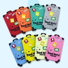 3D Silicone Luggage Tag Card, Waterproof Travel Identification Bag Tag For Backpackers, Suitable For Airport Checked Luggage, Boarding, Vacation, Cruise, Identity Information Card, Can Hold Address Information Slip, Airplane Travel Accessory - Multicolor - View 11
