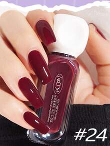 KUDAN Kuteks Kuku Warna Burgundy Klasik yang Dapat Dikupas, Formula Berbasis Air, Cepat Kering, Sempurna untuk Idul Fitri, Pernikahan, dan Idul Adha - Burgundy - View 15