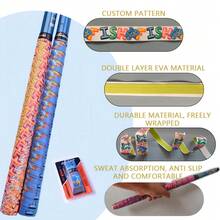 1pc Badminton Racket Anti-Slip Grip Tape, Fishing Rod Anti-Slip Grip Tape, Durable Printed Sweat-Absorbent Tape Suitable For Baseball/Softball/Cricket Bat/Golf/Bicycle Handle, Multi-Functional Tape, Sweat-Absorbent Tape With Extended Spine Grip Wrap Tape For Fishing Rod, High-Value Sweat-Absorbent Tape, Multi-Functional Sports Handle Wrap Tape - Multicolor - View 7