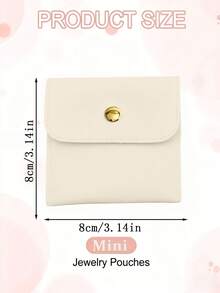 2件、10件、20件旅行珠寶收納袋套組，珠寶袋禮品，高品質PU皮革材質，觸感柔軟舒適，時尚質感外觀，防水防刮易清潔，提升產品質感，保護內部珠寶免於灰塵、污漬與水損，耐用適合頻繁使用，旅行收納必備，適合生日、情人節、母親節送給親友的紀念禮物 - 彩色 - 查看 3