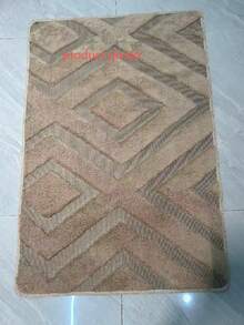 1pc French Chocolate Color 3D Diamond Pattern Thickened Washable Carpet, Home Decor, Living Room, Kitchen, Bathroom Rug - Multicolor - View 6