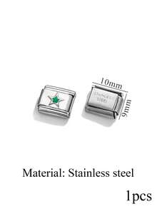 1 Piece Of Stainless Steel Star Shaped Circular Italian Module Watch Strap Pendant For DIYbracelet Making Kit - Watch Strap - View 15