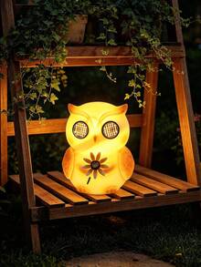 1pc Solar Powered Outdoor Rabbit/Owl Lawn Light, Waterproof Garden Landscape LED Decorative Light - Multicolor - View 6