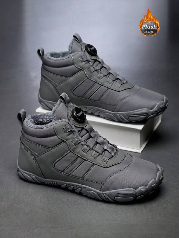 Men's Snow Boots, Outdoor Snow Boots, Winter Thermal Lined Thick Boots, High-Top Ankle Boots, Ski Boots, Unisex Outdoor Hiking Boots