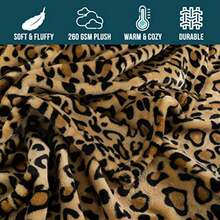 150cm x 200cm, Cheetah - PAVILIA Cheetah Fleece Throw Blanket Cheetah Leopard Animal Print Flannel Blanket for Bed Soft Velvet Lightweight Microfiber Blanket for Bed Couch Sofa 150cm x 200cm - Marrn - Ver 5