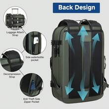 Sea Choice Vacpack Backpack Laptop Backpack Fit For 16 Inch Expandable Backpack With Vacuum Compression TSA Lock Backpack - Army Green - View 4