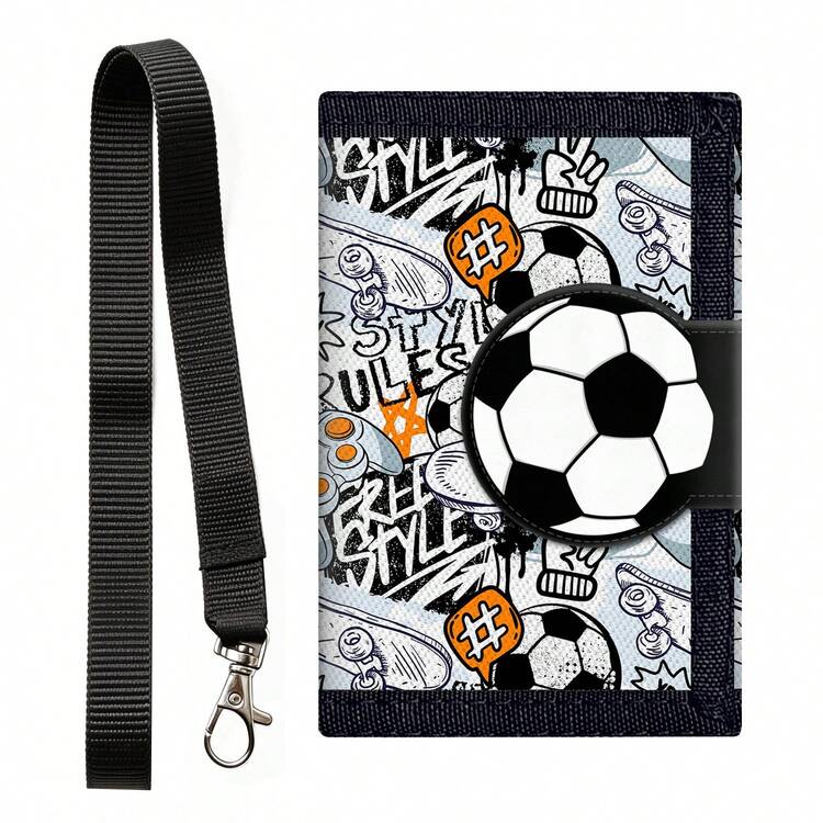 1pc Multifunctional Portable Snap-Button Tri-Fold Wallet, Halter Wallet With Detachable Lanyard, Card Holder With Zipper Coin Pocket, Multiple Card Slots And ID Window, Everyday Portable Wallet - Multicolor - View 17