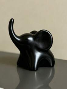 1pc Modern Minimalist Resin Elephant Figurine, Suitable For Home And Office Desk Decor | Great Gift For Halloween, Christmas, Easter, Thanksgiving And Other Holidays - Multicolor - View 12