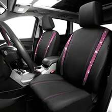 9/4pcs Shiny Rhinestone Faux Leather Car Seat Covers, Sequin Crystal Design, Women's Style, Compatible With Airbags, Suitable For Sedan, SUV And Minivan, Full Set For Seats And Headrests - Style a - View 5