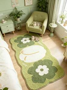 1pc Pink Bow, Cream Style Decorative Rug, Bedroom Decor, Small Rug, Carpet, Home Decor, Living Room Rug, Bedroom Rug, Living Room Home Decor, Outdoor Rug, Washable Carpet - Multicolor 4 - View 2