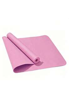 1pc 173*61*0.3cm EVA Yoga Mat, Suitable For Pilates Workout, Solid Color Design, Perfect For Home Fitness And Yoga Practice, Ideal For Beginners, Suitable For Fitness And Dance Training, Sports Mat, Ultra-Thin Yoga Mat Can Be Part Of A Sports Set - Watermelon Pink - View 11