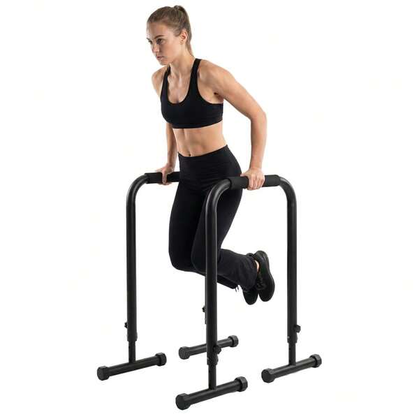 Gaderth Adjustable Dip Bars,440LBS Heavy Duty Dip Station For Home Gym,Stable Calisthenics Bars With Anti-Slip Grips For Upper Body Workout,Push Up Bars Portable Dip Stand (32"-36" Height)