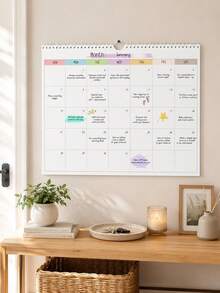 1pc Large Monthly Wall Calendar Planner, Undated Hanging Schedule Board, Suitable For Home Chores, Work Planning, Study Tasks And Daily Reminders, Back To School Office Desk Accessory - Single Piece - View 6
